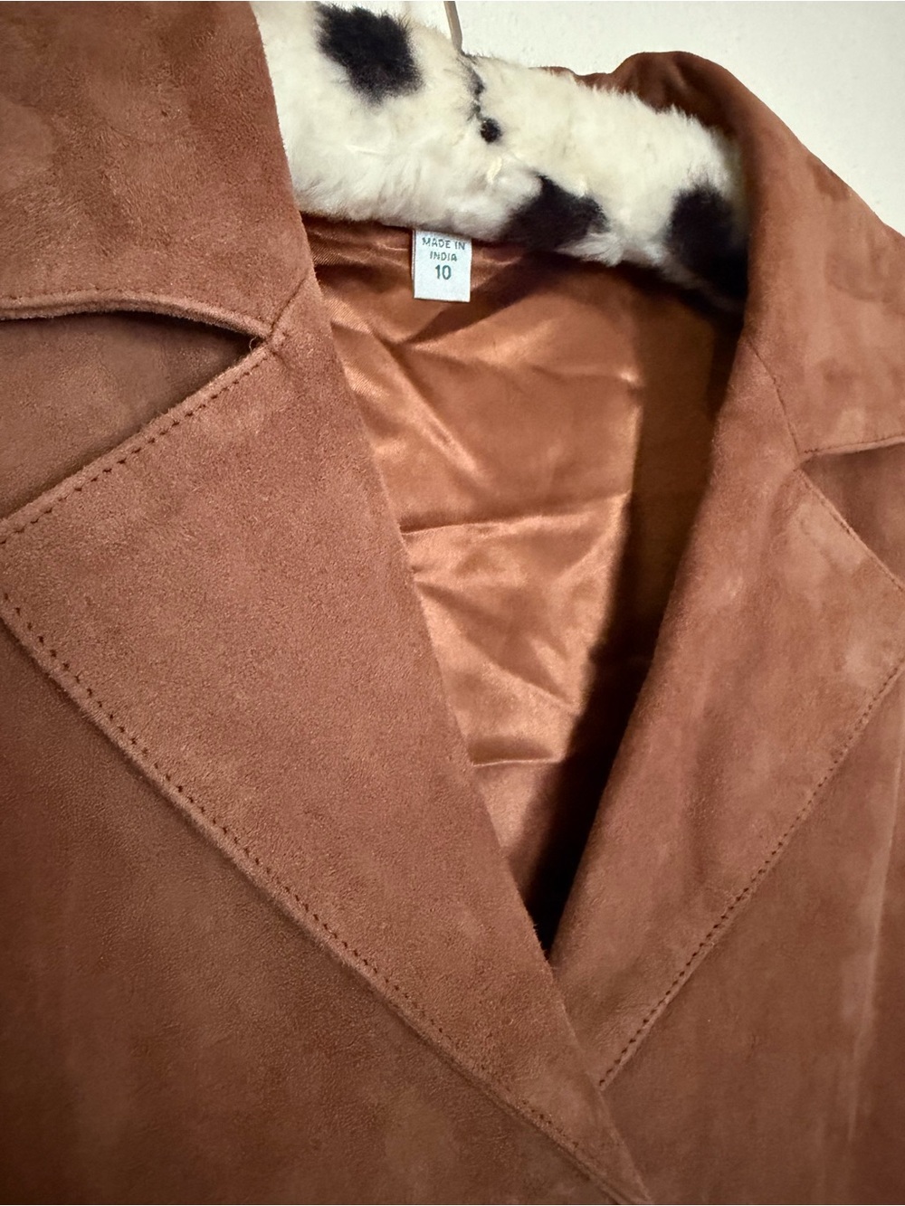 Vintage Austin Reed Brown Suede Leather Blazer Jacket Women’s Size 10 - Picture 2 of 9